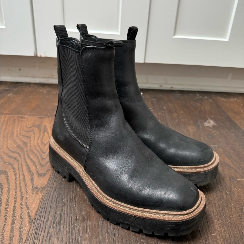 Sam Edelman Laguna Chelsea black leather boots US Women’s size 8M